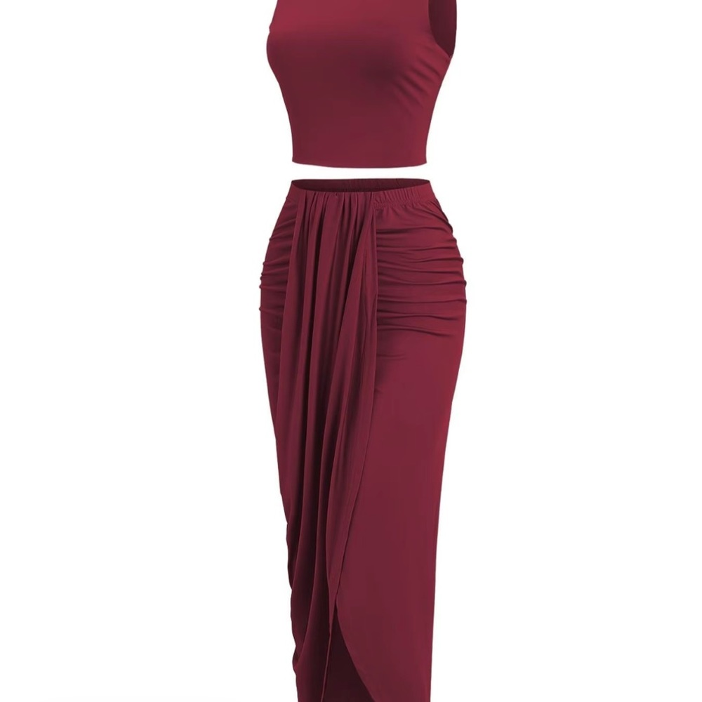Elegant Burgundy Women's Skirt